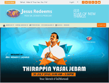 Tablet Screenshot of jesusredeems.net